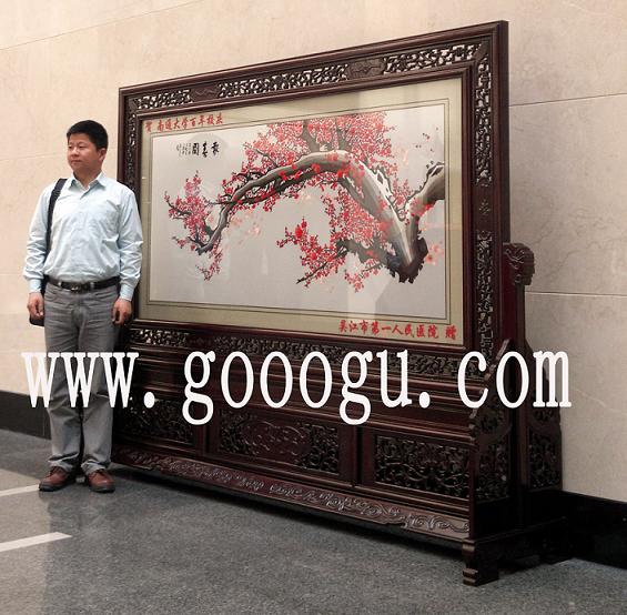 南通大學(xué)百年校慶,圖片館屏風,刺繡屏風,蘇繡屏風,雙面繡屏風,校慶屏風
