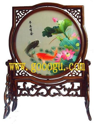 年年有余雙面繡，中國(guó)蘇繡雙面繡