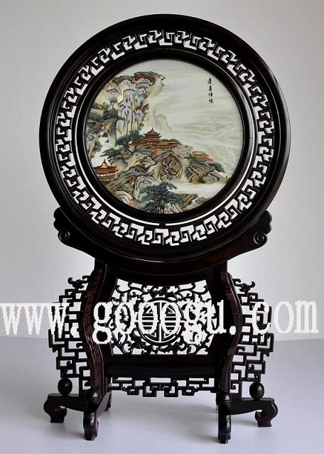 山水高檔雙面繡，高級(jí)蘇州雙面繡，風(fēng)景刺繡精品